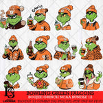 Bowling Green Falcons Boujee Grinch NCAA Bundle 12 SVG Eps Dxf Png File, Digital Download, Instant Download