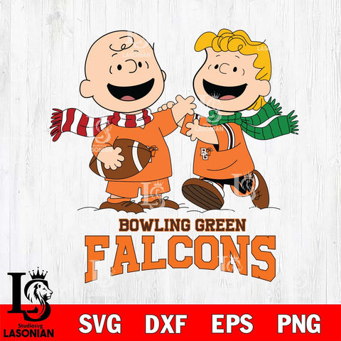 Bowling Green Falcons Charlie Brown & Linus Football Cricut,Christmas SVG DXF EPS PNG FILE, NCAA Digital Download,Instant Download, Silhouette