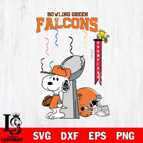 Bowling Green Falcons Charlie Brown and Snoopy Super Bowl Svg Eps Dxf Png File, NCAA svg , Digital Download , Instant Download, Cricut File