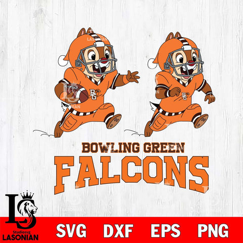 Bowling Green Falcons Chip & Dale Football Cricut,Christmas SVG DXF EPS PNG FILE, NCAA Digital Download,Instant Download, Silhouette