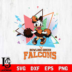 Bowling Green Falcons Cute Daisy Duck Cheerleader SVG DXF EPS PNG FILE, NCAA File Cut,Digital Download,Instant Download