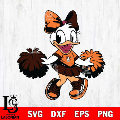 Bowling Green Falcons Daisy Duck Cheerleader Svg Eps Dxf Png File, NCAA svg, Digital Download, Instant Download