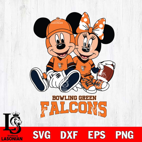 Bowling Green Falcons Disney Mickey And Minnie Football Svg Eps Dxf Png File, NCAA svg , Digital Download , Instant Download, Cricut File