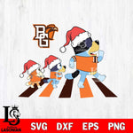 Bowling Green Falcons Family Bluey Walking Christmas Svg Eps Dxf Png File, Digital Download, Instant Download