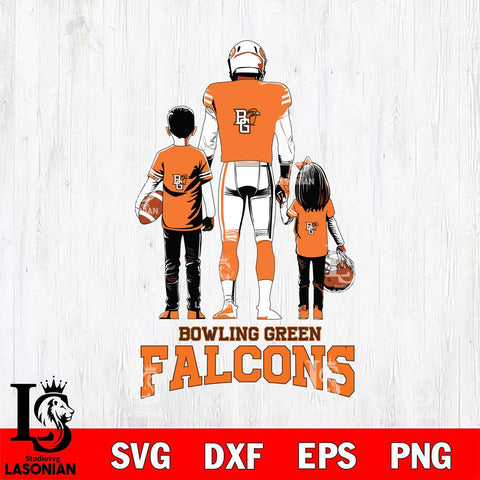 Bowling Green Falcons Father And Child Football SVG DXF EPS PNG FILE,NCAA SVG, Father day Digital Download,Instant Download, Silhouette