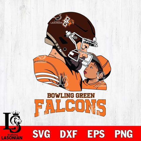 Bowling Green Falcons Father And Child Rugby SVG DXF EPS PNG FILE,NCAA SVG, Father day Digital Download,Instant Download, Silhouette