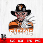 Bowling Green Falcons Freddy Krueger Horror Halloween Svg Eps Dxf Png File, NCAA svg, Digital Download, Instant Download