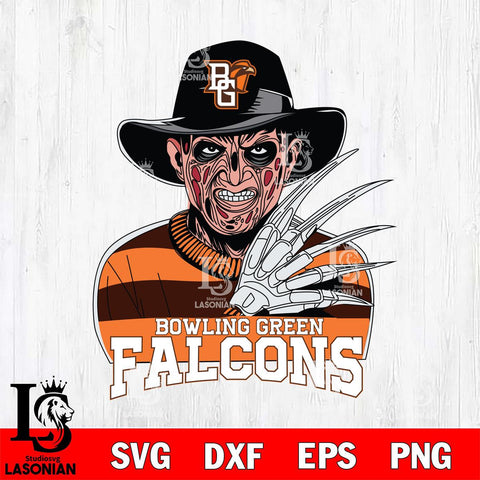 Bowling Green Falcons Freddy Krueger Horror Halloween Svg Eps Dxf Png File, NCAA svg, Digital Download, Instant Download