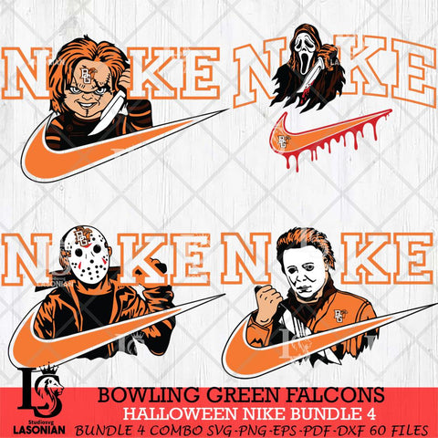 Bowling Green Falcons Halloween Nike NCAA Bundle 4 Svg Eps Dxf Png File, Digital Download, Instant Download