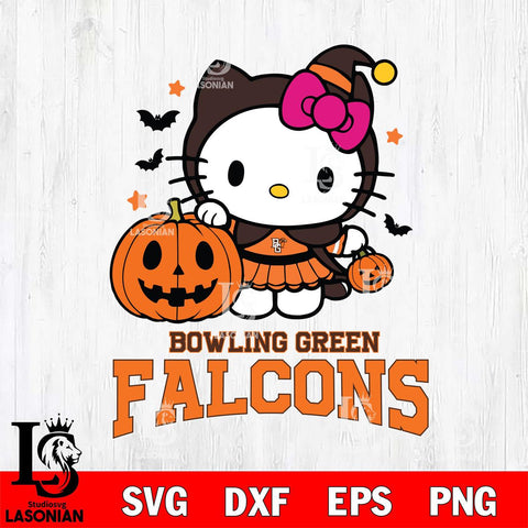 Bowling Green Falcons Hello Kitty Horror 1 Svg Eps Dxf Png File, Digital Download