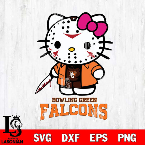 Bowling Green Falcons Hello Kitty Horror 3 Svg Eps Dxf Png File, Digital Download