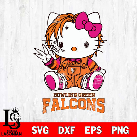 Bowling Green Falcons Hello Kitty Horror Svg Eps Dxf Png File, Digital Download