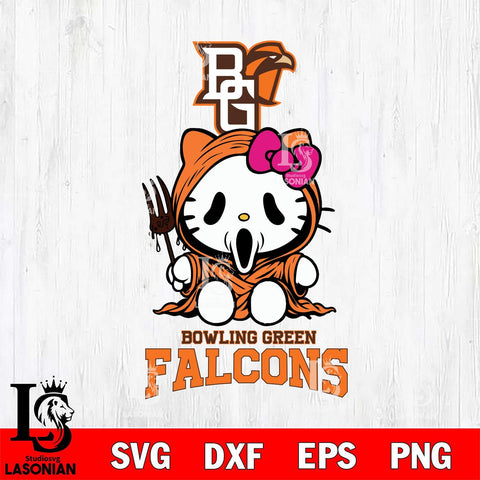 Bowling Green Falcons Hello Kitty Horror 4 Svg Eps Dxf Png File, Digital Download