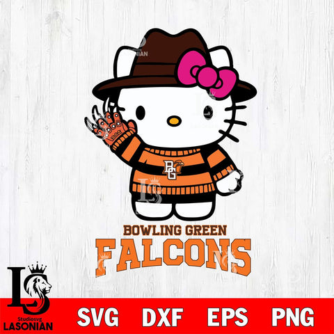 Bowling Green Falcons Hello Kitty Horror 6 Svg Eps Dxf Png File, Digital Download