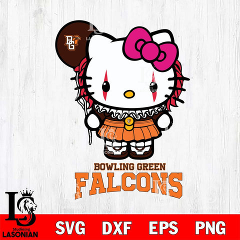 Bowling Green Falcons Hello Kitty Horror 7 Svg Eps Dxf Png File, Digital Download