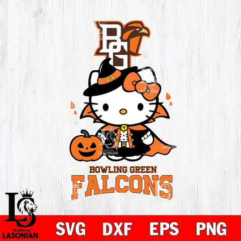 Bowling Green Falcons Hello Kitty Horror 9 Svg Eps Dxf Png File, Digital Download