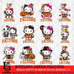 Bowling Green Falcons Hello Kitty Horror NCAA Bundle 12 SVG Svg Eps Dxf Png File, Digital Download