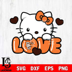 Bowling Green Falcons Hello Kitty Love Svg Eps Dxf Png File, Digital Download, Instant Download