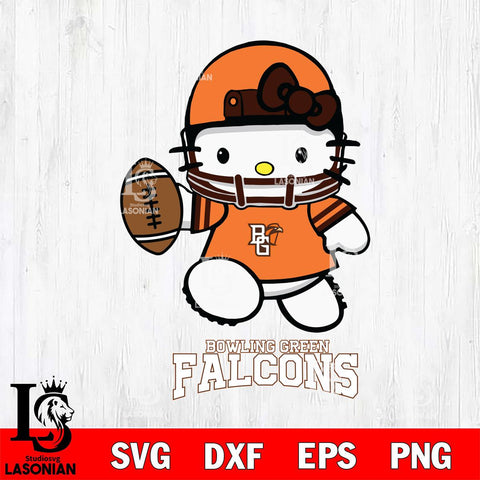 Bowling Green Falcons Hello Kitty NCAA 4 Svg Eps Dxf Png File, Digital Download, Instant Download