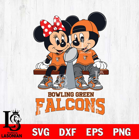 Bowling Green Falcons Mickey And Minnie Football Champions Svg Eps Dxf Png File, NCAA svg , Digital Download , Instant Download, Cricut File
