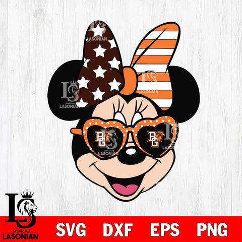 Bowling Green Falcons Minnie Mouse Love Svg Eps Dxf Png File, NCAA svg, Digital Download, Instant Download