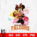 Bowling Green Falcons Minnie Mouse Sport SVG DXF EPS PNG FILE, NCAA File Cut,Digital Download,Instant Download