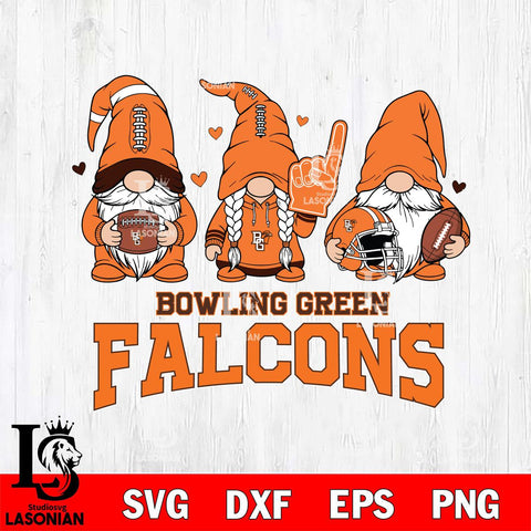 Bowling Green Falcons Rugby Gnome File Cut, NCAA SVG, Digital Download , Criucut , Silhouette