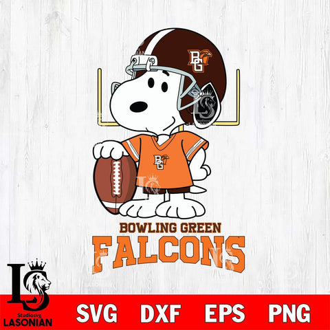 Bowling Green Falcons Snoopy Player Football SVG DXF EPS PNG FILE,Snoopy File Cut, NCAA Digital Download,Instant Download,Christmas Silhouette