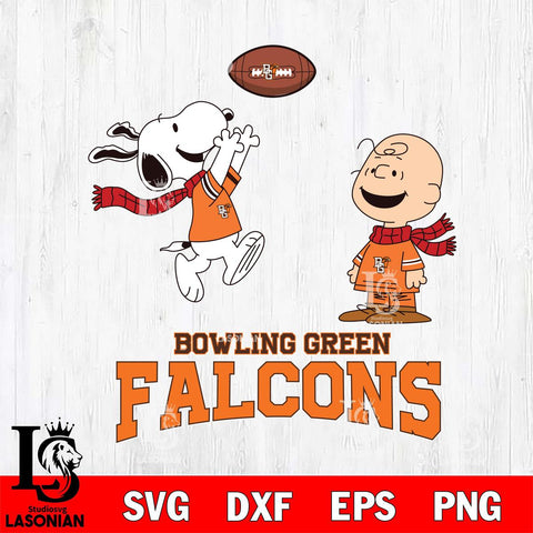 Bowling Green Falcons Snoopy & Charlie Brown Football Cricut,Christmas SVG DXF EPS PNG FILE, NCAA Digital Download,Instant Download, Silhouette