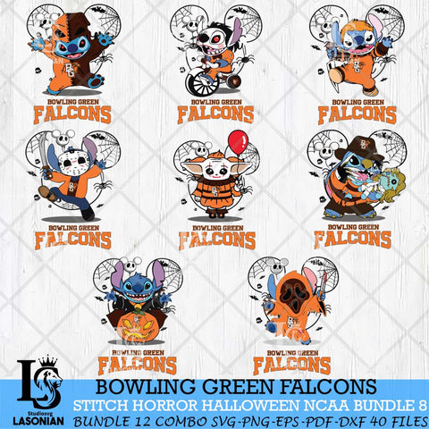 Bowling Green Falcons Stitch Horror Halloween Bundle NCAA Svg Eps Dxf Png File, Digital Download, Instant Download