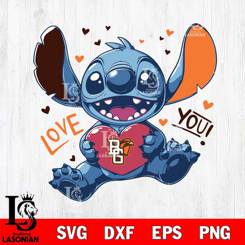 Bowling Green Falcons Stitch Love Svg Eps Dxf Png File, NCAA svg, Digital Download, Instant Download