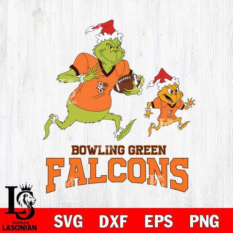 Bowling Green Falcons The Grinch & Max Football Cricut,Christmas SVG DXF EPS PNG FILE, NCAA Digital Download,Instant Download, Silhouette