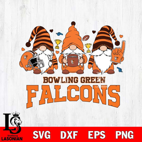 Bowling Green Falcons Three Gnome File Cut, NCAA SVG, Digital Download , Criucut , Silhouette