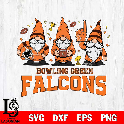 Bowling Green Falcons Three Gnome FAN File Cut, NCAA SVG, Digital Download , Criucut , Silhouette