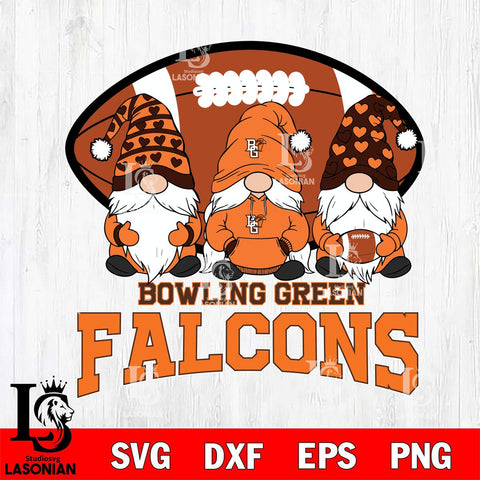 Bowling Green Falcons Three Gnome Football File Cut, NCAA SVG, Digital Download , Criucut , Silhouette