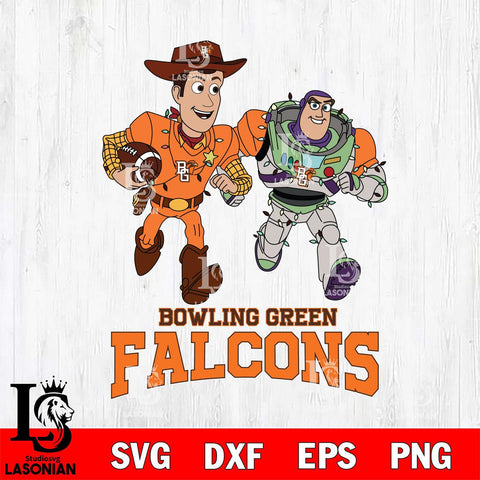Bowling Green Falcons Woody & Buzz Lightyear Football Cricut,Christmas SVG DXF EPS PNG FILE, NCAA Digital Download,Instant Download, Silhouette