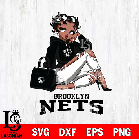 Brooklyn Nets Awesome Black Fan Girl Betty Boop
