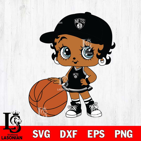 Brooklyn Nets Betty Boop NBA 11 Svg Eps Dxf Png File, NBA svg, Digital Download, Instant Download