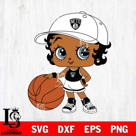 Brooklyn Nets Betty Boop NBA 12 Svg Eps Dxf Png File, NBA svg, Digital Download, Instant Download