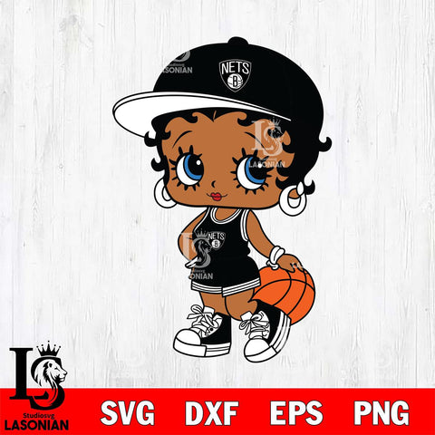 Brooklyn Nets Betty Boop NBA 2 Svg Eps Dxf Png File, NBA svg, Digital Download, Instant Download