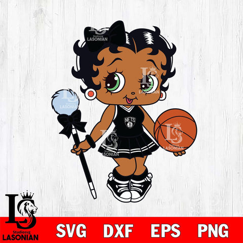 Brooklyn Nets Betty Boop NBA 3 Svg Eps Dxf Png File, NBA svg, Digital Download, Instant Download