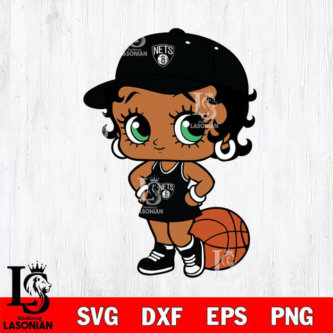 Brooklyn Nets Betty Boop NBA Svg Eps Dxf Png File, NBA svg, Digital Download, Instant Download