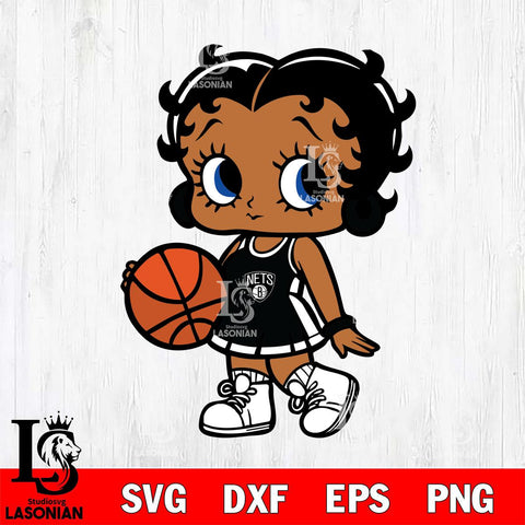 Brooklyn Nets Betty Boop NBA 4 Svg Eps Dxf Png File, NBA svg, Digital Download, Instant Download