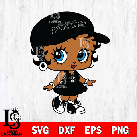 Brooklyn Nets Betty Boop NBA 7 Svg Eps Dxf Png File, NBA svg, Digital Download, Instant Download