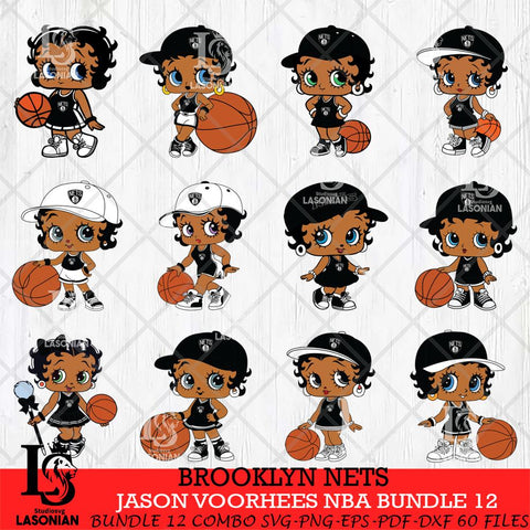Brooklyn Nets Betty Boop NBA Bundle 12 SVG Svg Eps Dxf Png File,Bundle NBA svg, Digital Download, Instant Download