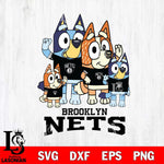 Brooklyn Nets Bluey & Bingo 14 Svg Eps Dxf Png File, NBA svg, Digital Download, Instant Download