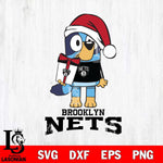 Brooklyn Nets Bluey Christmas Svg Eps Dxf Png File, Digital Download
