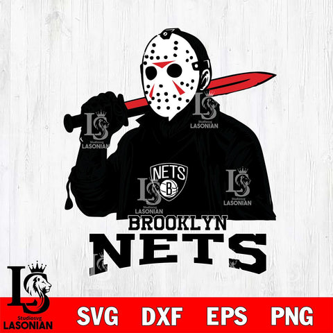 Brooklyn Nets Jason Voorhees Horror 12 Svg Eps Dxf Png File, NBA svg, Digital Download, Instant Download