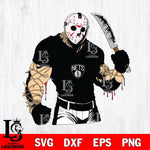 Brooklyn Nets Jason Voorhees Horror 8 Svg Eps Dxf Png File, NBA svg, Digital Download, Instant Download