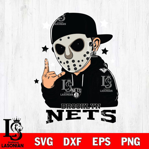 Brooklyn Nets Jason Voorhees Horror 9 Svg Eps Dxf Png File, NBA svg, Digital Download, Instant Download